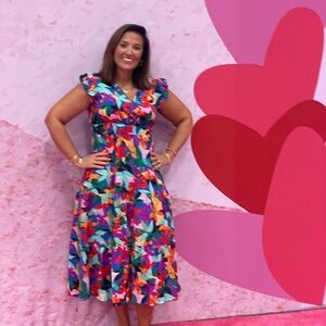 Boutique multi color dress show stopper